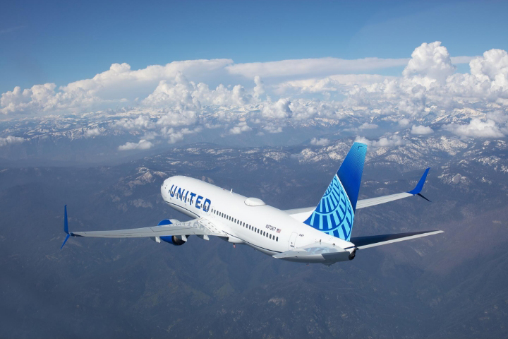 ユナイテッド航空の飛行機イメージ